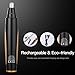 BEARS VS BABIES 4 in 1 Nose Hair Trimmer, Rechargeable&Water Resistant Ear Hair Clipper, Premium Quality Stainless Steel Nose, Ear and Facial Hair Trimmer Gold