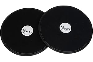 U can - Sliders discos deslizantes para ejercicio | Pilates, barre y funcional | Discos de deslizamiento | Entrenamiento Core, Abdominales, Pierna, Brazo | Color Negro