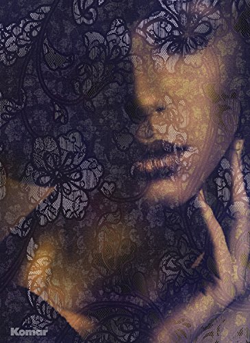 Komar Fototapete XXL2–012, 184 x 248 cm, Lace, Gesicht hinter Spitze