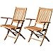 Produktbild ASS 2X Echt Teak Klappsessel Gartensessel Gartenstuhl Sessel Holzsessel mit Armlehne Gartenmöbel Holz JAV-Aves