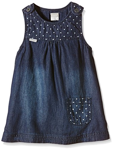 NAME IT Baby Girls Crew Neck Sleeveless Dress -  Blue - 6-9 Months