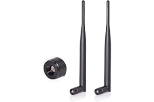 Bingfu Antenna WiFi Bibanda 2.4GHz 5.8GHz 6 dBi SMA maschio per Telecamera IP Registratore di Sorveglianza DVR Telecamera Retrovisore Monitor Retromarcia Camion Van Rimorchio