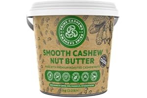 PRIME EARTH FOODS Prime Earth - Smooth Cashew Nut Butter - 1kg - Award Winning - Made With Premium Cashew Nuts - Free From Oil, Salt & Sugar - Vegan, Keto & Paleo Friendly - Produced in Small Batches - Made in the UK