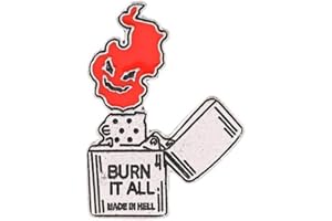 AOTEMAN Burn It All Anstecknadel, Emaille, Anstecknadel, Anstecknadel, silber, Einheitsgröße