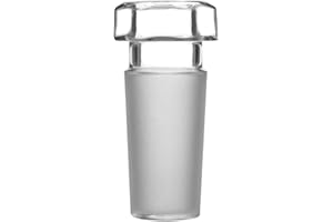 stonylab Verre Bouchon en Verre Creux à Tête Hexagonale, Bouchon en Verre à Tête Hexagonale, Verre Creux pour 24/40 Joint à Joint Extérieur avec Fond Fermé (1 Paquet)