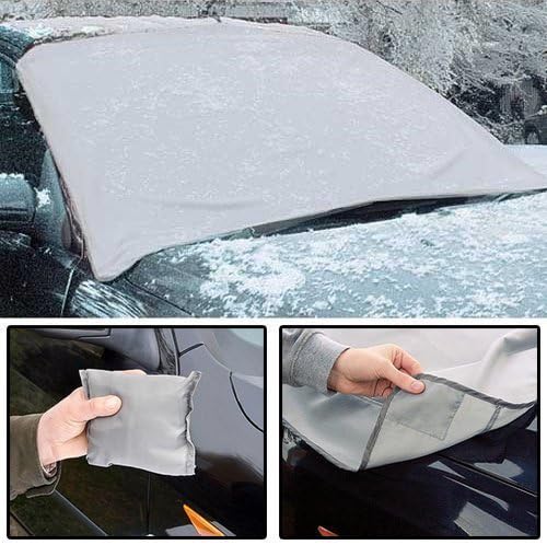 FARIL® Magnetic Windscreen Cover Protect from Sun, Ice, Frost &amp; Snow All Weather Shield Screen Cover With Dust Protector Pouch