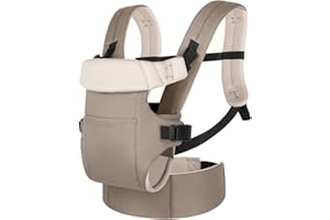 HEYOUTH Fular Portabebe,Canguro Para Bebe,Portabebes,Portabebés 4 en 1, Múltiples posiciones de sujeción,con protector cervical plegable y diseño de descompresión lumbar y abdominal,para apropiada hasta 15 kg