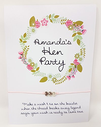 J&R BoutiquePersonalised Bride Tribe Floral Wedding Wish Bracelet Hen Party Favour Vintage D4 (10)