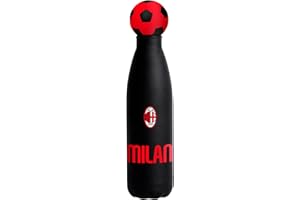 Seven Borraccia termica AC MILAN in acciaio inox bpa free 500 ml, Mantenimento temperatura: caldo 12h/freddo 24h, Bambino, Ragazzo, Adulto, Calcio, Prodotto ufficiale, Idea regalo