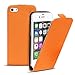Produktbild Premium Schutzhülle für - iPhone 4, iPhone 4s - Hülle Flip Case Wallet Tasche aus PU Leder Farbe: Orange