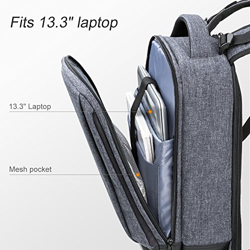 K F Concept KF13 044 Sac a Dos Appareil Photo  Sac Appareil Photo Reflex  Sac Photo  Sac Dos Reflex Ordinateur   Tr  pied Accessoires Noir pour Canon Nikon Sony Olympus Gris