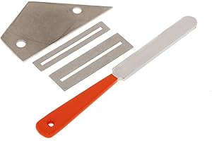 JOYZAN Gitarren-Bundfeile, Gitarrenfeilen-Set Guitar Fret Crowning Luthier File Nut Slotting Set Electric Tool Kit Tapered Files Double Edge Grinding Protectors Diy Repair Part für Gitarren Bass Werkzeug