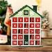 Produktbild Xmas Lxr Weihnachten Holz Adventskalender House Model Aufbewahrungsbox Mit 24 Schubladen Zu Weihnachten Schmücken, Countdown-Kalender Candy Box Kind Geschenk Box Ornament