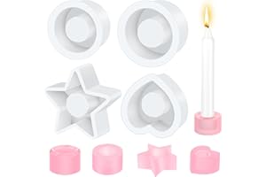 ‎CUMDEL Cumdel 4 Stück Silikonformen Gießformen Kerzenhalter Runder Silikonform Teelichthalter Silikonformen Für Beton Silikonform Kerzenhalter Für Diy Kerzen Deko