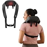 CULT Deep Relax Manual Neck & Shoulder Massager, Deep Tissue Kneading Shiatsu Rollers For Pain Relief, Cordless Massager, Bla