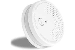 MHSONS Optical Smoke Alarm, Fire Alarm Smoke Detector with LED Indicator & Test/Silence Button, 10 years Product Lifetime / 5 Years Alkaline battery lifetime