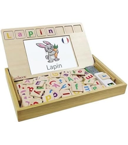 Jeu éducatif Headu 'Mes Premiers Mots D'Anglais' - Pour Enfants 3-6 Ans, 36 Pièces Auto-correctives, Fabriqué En Italie