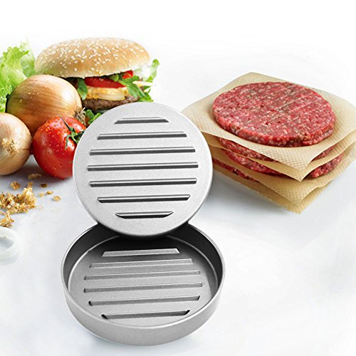 Rightwell Profi Aluminum Beschichet Runden Hamburgerpresse 11cm-Antihaft Burger Presse - 7