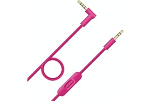 KAPON Beats Replacement Audio Cable Cord Wire with in-line Microphone and Control for Beats by Dr Dre Headphones Solo Studio Pro Detox Wireless Mixr Executive Pill (Pink)