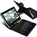 Price comparison product image ONX3 Dell Latitude 11 5000 10.8" (Black) Ultra-Slim Adjustable Tablet Case QWERTY Keyboard Stand Cover for Android Tablet with Micro USB Connection