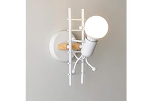 CHAO ZAN E27 Creativo Metallo Applique da parete Moderno Lampada da parete Bar Camera da Letto Corridoio Ristorante illuminazione da parete in Ferro, Bianco