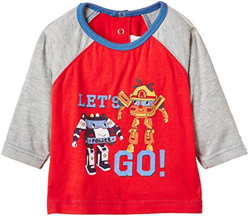 Pumpkin Patch Baby-Boys Ready to Play Top T-Shirt, Hot Rod Red, 12-18 Months