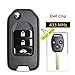 Price comparison product image Beefunny 433MHz ID46 Chip Upgraded Flip Folding 3 Button Remote Key Fob for Honda Accord 8th Generation 2008-2012