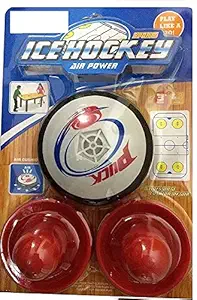 kwirfy Battery Operated Ice Hockey Air Power with Air Cushion, Ball Board Game Disk Ball Shuttle Ball Hover Ball Pretend Play Board Game (to be Played on Flat Table) (Multicolor)