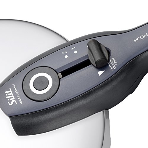 Silit Sicomatic t-plus Schnellkochtopf-Set 2-teilig Topf Deckel Pfanne 3l & 4,5l ohne Einsatz Ø 22cm grau Made in Germany Innenskalierung Silitstahl Funktionskeramik induktionsgeeignet - 6