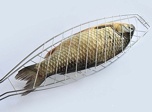 Tosnail 4 Stück Grillroste / Grillwender Fisch, 56*11*4.5cm - 4