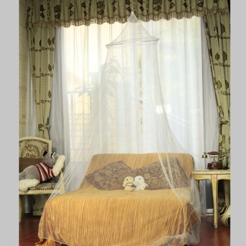 Netting Bed Canopy Round Mosquito Net (White)