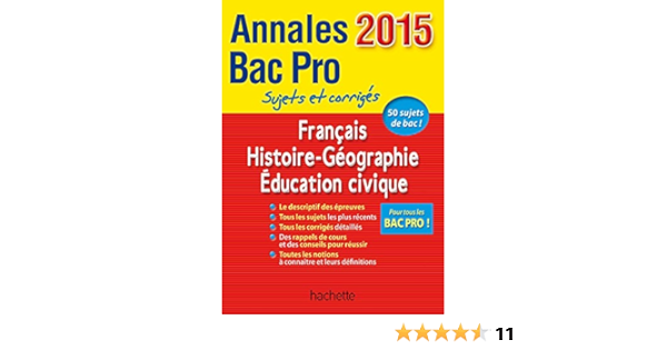 Amazon Fr Annales 2015 Francais Histoire Geographie Bac Pro Prost Alain Corlin Michel Valentin Loic Livres
