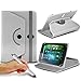 Price comparison product image ONX3® Polaroid Tab 8 Quad Core 8" Inch Tablet Case Rotating 360 Luxury PU Leather Spring Stand Cover (White + Pen)(White + Pen)