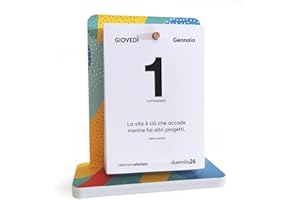 Q&BGRAFICHE Calendario da Scrivania 2026 Aforismi Motivazionali | Fogli a Strappo con Citazioni Filosofiche | Base Forex Montata | Idea Regalo | Q&B Grafiche® (2026, COLOR - 1 Pezzo)