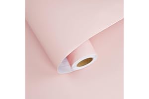 HotDecor Papier Peint Rose Papier Adhesif Pour Meuble Papier Peint Adhesif Mural Chambre Fille Rouleau Adhesif Decoratif Rose Revêtement Plan De Travail Adhésif Film Autocollant Meuble 40cm x 200cm