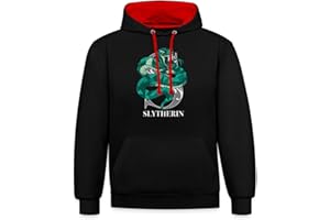 Spreadshirt Harry Potter Slytherin Monochrome Unisex Contrast Hoodie