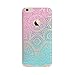 Price comparison product image iPhone 6s Case, iPhone 6 Case, UCMDA Slim Clear Soft Silicone Gel Protective Case [Anti-Scratch], TPU Rubber Bumper Back Case Cover for Apple iPhone 6 iPhone 6s 4.7 Inch - Purple Blue Tribal Henna