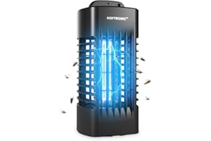 HOFTRONIC - Insektenvernichter 1000 Volt - UV Insektenfalle 4 Watt 20m² - Effektiv gegen Lebensmittelmotten, Gartenmotten, Stechmücken, Fliegen u. Fliegende Insekten