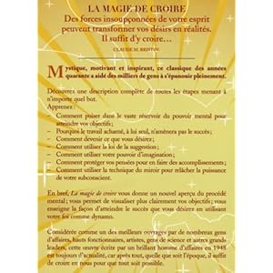LA MAGIE DE CROIRE Livre en Ligne LA MAGIE DE CROIRE Livre en Ligne - Telecharger Ebook