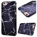 Produktbild GrandEver Handyhülle für iPhone 6 iPhone 6S Weich Silikon Hülse Schwarz Riss Marble Malerei Schlank TPU Bumper HandyTasche Flexible Schutzhülle Zurück Marmor Linien Soft Back Cover Hülse Telefonkasten Protective Gummi Dünn Abdeckung für iPhone 6/6S (4.7")