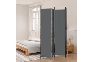 HOMIUSE 200x220 cm Raumteiler Paravent Trennwand Balkon Sichtschutz Paravent Raumteiler Innen Sichtschutz Garten Balkonschutz Seitenmarkise Ausziehbar Stellwand Anthrazit