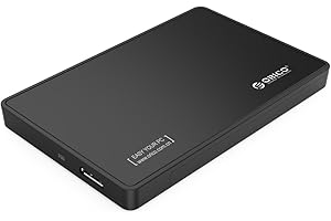 ORICO 2.5 Inch USB 3.0 Hard Drive Enclosure Caddy for 2.5" SATA III HDD and SSD, Support UASP and 2 TB Drives (Black)