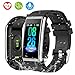 Produktbild HOLALEI Fitness Armband, 1,14'' Bildschirm Smartwatch mit Pulsmesser Blutdruckmessung IP67 Fitness Tracker Aktivitätstracker Schrittzähler Uhr für Damen Herren Anruf SMS Beachten für iPhone Android