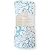 SwaddleDesigns Marquisette Swaddling Blanket, Premium Cotton Muslin, Blue Lush