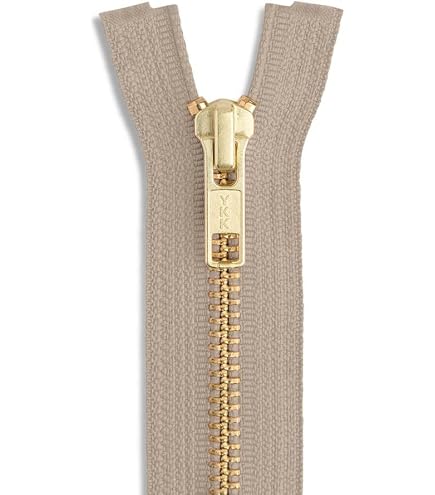 YKK Nylon-Reißverschluss Offenes Ende – 36 Cm, Beige, Auto-lock, Für Jacken, Strickwaren & Mehr