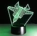 Produktbild Amroe Cool 3D Flugzeug Nachtlicht Led Rc Toy Boy Geschenk Luftkrieg Flugzeug Kämpfer Tischlampe Militär Jet Flugzeug Visuelle Schlafzimmer Dekor With remote control