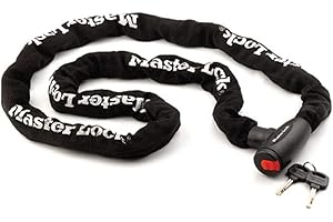 MASTER LOCK Chaîne Antivol Moto [Clé] [2 m chaîne] 8292EURDPS - Idéal pour les Motos et Scooters