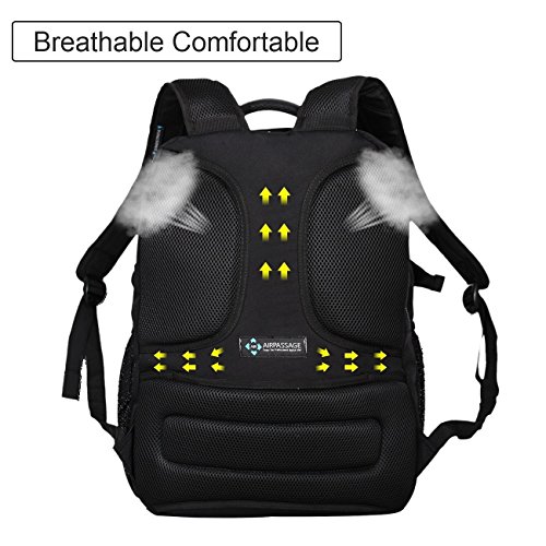 Laptop Rucksack 17 3 Zoll mit Regenschutz Durchlass f  r wasserdicht als Daypack f  r Buisiness schul Reisetasche f  r M  nner and Frau Passend f  r A