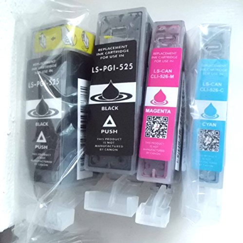 5 Druckerpatronen im Set; kompatibel zu CLI-526M Magenta mit CHIP und Füllstandanzeige; Patronen der Marke D&C; diese Tintenpatronen sind geeignet für folgende Canon Drucker Pixma IP4850 IP4950 IX6550 MG5100 MG5150 MG5200 MG5250 MG5300 MG5350 MG6100 MG6150 MG6200 MG6250 MG8100 MG8150 MG8200 MG8250 MX885 MX715 MX895
