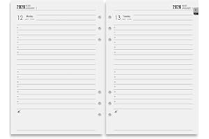 JOY & INSPIRATION Planificador Semanal 2026 A5 Recambios para Calendario 6 Agujeros, Agenda 2026 1 de Enero-31 de Diciembre con Planificador Mensual, Organizador Personal, Contactos, Diario Recambio 100 GSM Papel